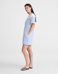 Crewneck Mini T-Shirt Dress RETRO BLUE