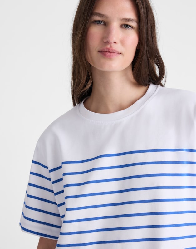 Crewneck Mini T-Shirt Dress RETRO BLUE