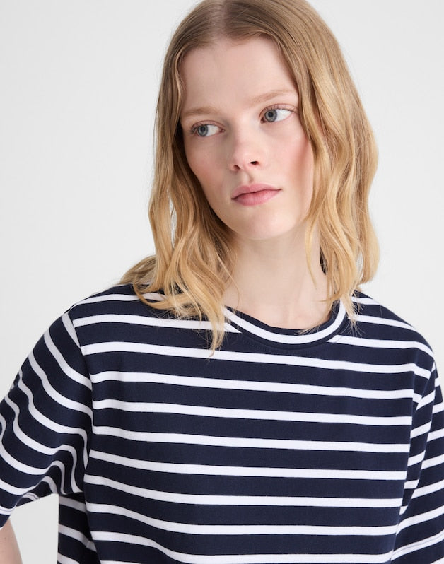 Crewneck Mini T-Shirt Dress NAVY