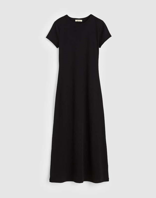 The '90s Crewneck Maxi T-Shirt Dress JET BLACK