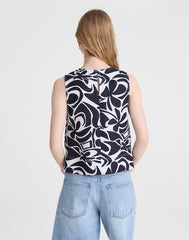 Shell Top in 100% Linen WHITE