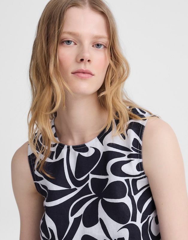 Shell Top in 100% Linen WHITE