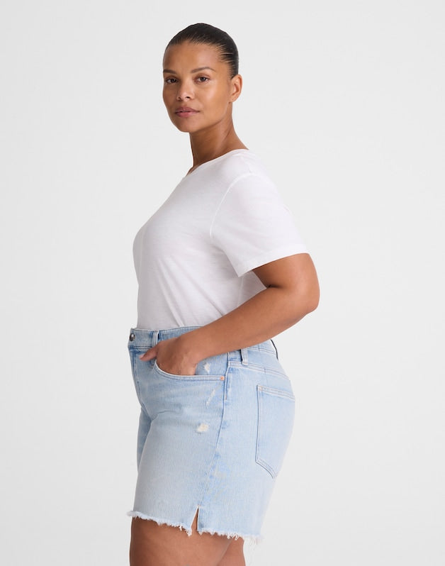 The Plus Perfect Vintage Mid-Length Short in Foster Wash FOSTER WASH
