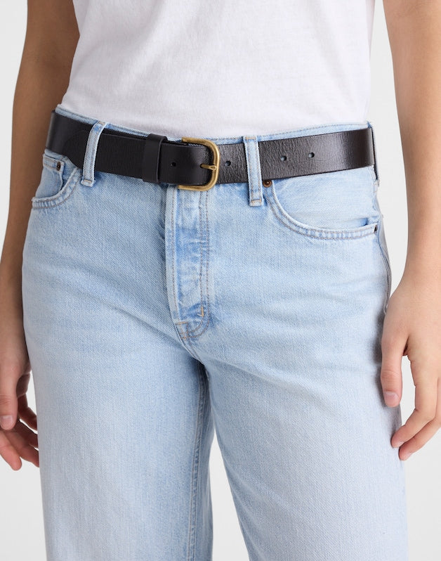 The Everyday Belt in Leather TRUE BLACK