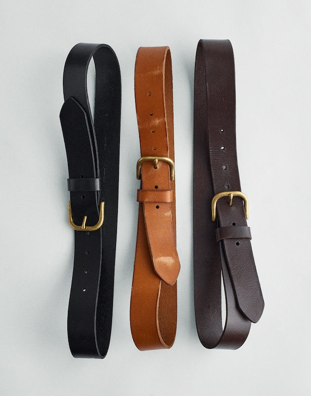The Everyday Belt in Leather TRUE BLACK