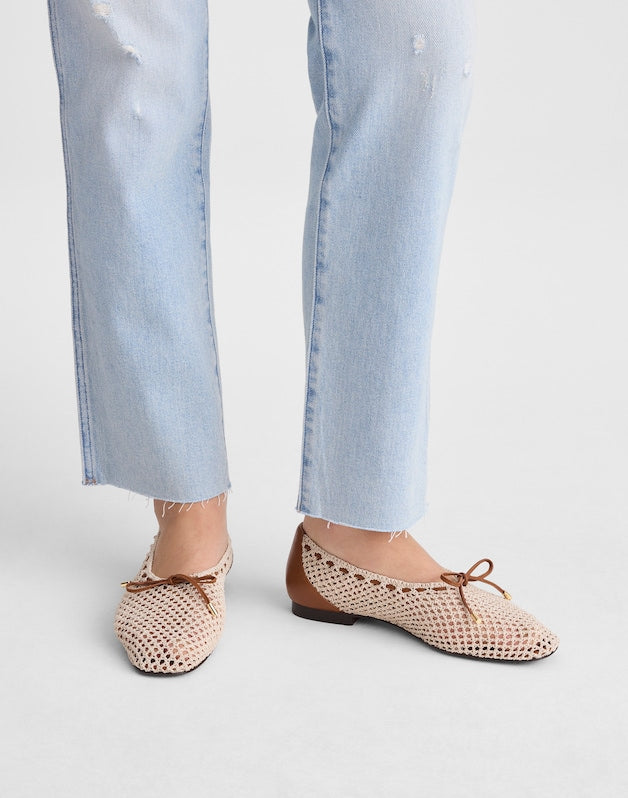 The Mylie Ballet Flat in Fishnet NATURAL