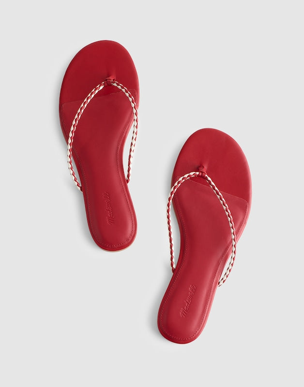 The Iggy Braided Thong Sandal in Leather BRIGHT EMBER MULTI