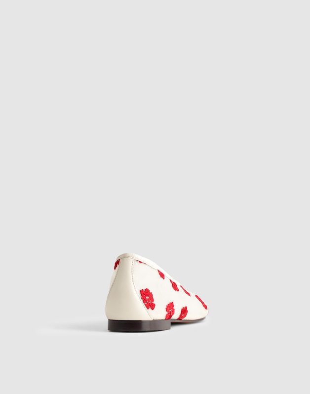 The Mylie Ballet Flat in Mesh VINTAGE IVORY MULTI