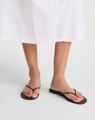 The Iggy Braided Thong Sandal in Suede &amp; Leather DARK CAROB