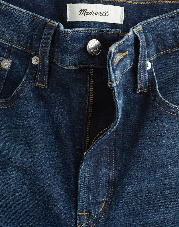 The Short Wide-Leg Jean in Super Stretch Denim DEEP OCEAN WASH