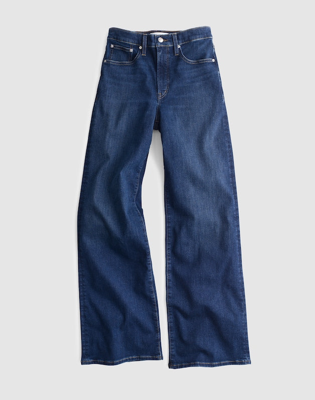 The Wide-Leg Jean in Super Stretch Denim DEEP OCEAN WASH