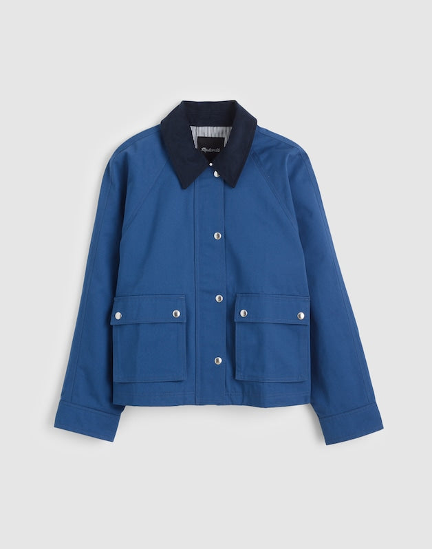 The Billie Short Jacket in Cotton Twill DEEP BLUE