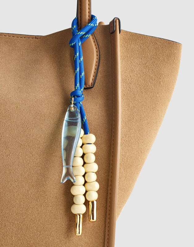 Paracord Fish Bag Charm FROSTED SKY